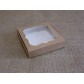 Коробка для пряников/печенья 15х15х3 см Крафт окно 
