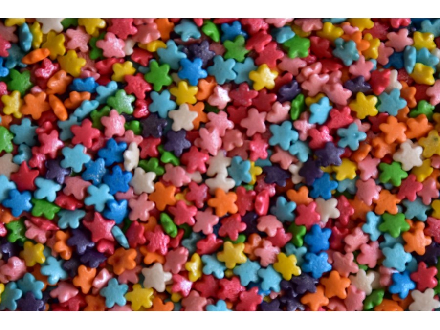 Посыпка сахарная перламутровая "Цветы" (разноцветные) - 50 г
